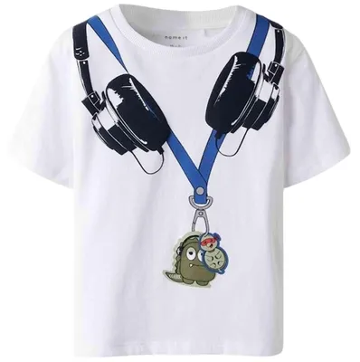 Zdjęcie produktu dla Koszulka Name It 13251029-WHITE dla Chłopięce