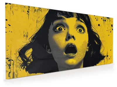 Produktbild von Küchenrückwand Spritzschutz Glas mit Motiv Schreiendes Portrait 40 x 40 cm