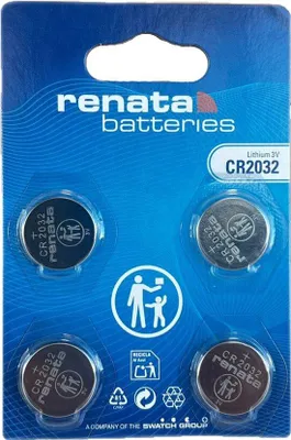 Productafbeelding van CR2032 Lithium Knoopcel Batterij 3V 225mAh - Blister 4 stuks (o.a. DL2032, ECR2032)