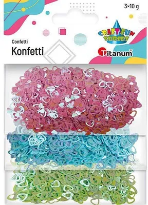 Zdjęcie produktu dla Konfetti kolorowe serca 3 x 10g Titanum