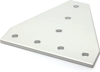 Produktbild von Verbindungsplatte - 160*6*160 T Aluminium, eloxiert, I-Typ Nut 8, VPE 10 Stück