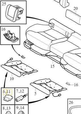 Produktbild von VOLVO S60 V60 XC60 II OE Sitzbankheizungsmodul 31467441