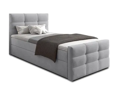 Produktbild von AX LIVING Bett mit Bettkasten 90x200 cm Argentaro graues Boxspringbett
