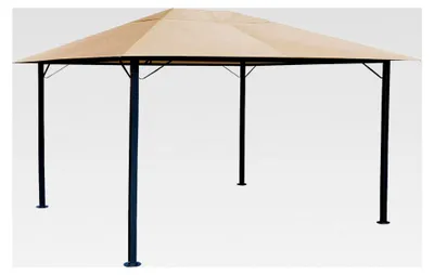Produktbild von Metall Gartenpavillon Nizza 3x4m Antik Partyzelt Sand