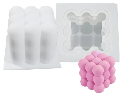 Obrázek produktu pro Silikonová forma na mýdlo, bublinková kostka, 82 x 82 x 62 mm, 176 ml