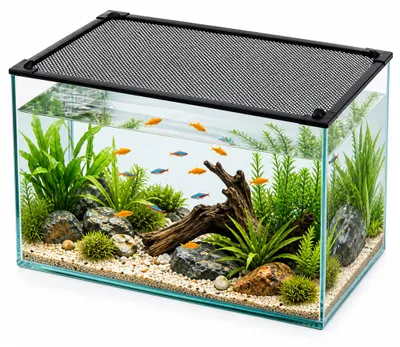 Magnetische Aquariumabdeckung 80x45 cm, Anti-Sprungnetz, Katzenschutz