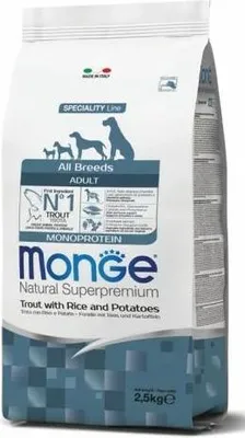 Productafbeelding van Monge Monoproteïne Pstrąg met rijst, 2,5 kg
