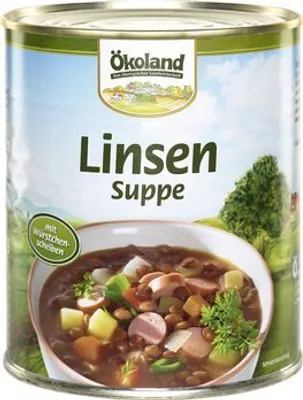 Produktbild von Linsensuppe mit Würstchenscheiben 800g