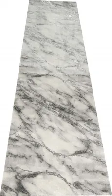 Produktbild von Teppich Wohnzimmer Marmor Optik in grau Größe - 80 x 150 cm