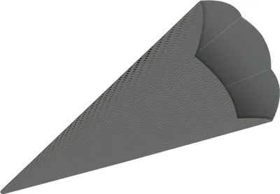 Produktbild von 3D Color Schultüten Bastelwellpappe 68CM DUNKELGRAU - Schultüten Rohling zum Basteln