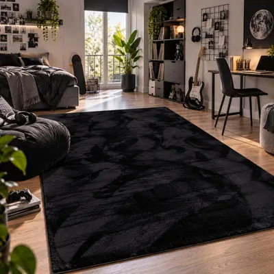 Produktbild von Kinder und Jugend Super Soft Fellteppich Pearl Kids Schwarz, Größe:160x230 cm