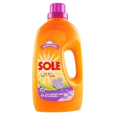 Produktbild von Sole Waschmittel für Waschmaschine natürliche Frische mit Lavendelduft 1,4 l