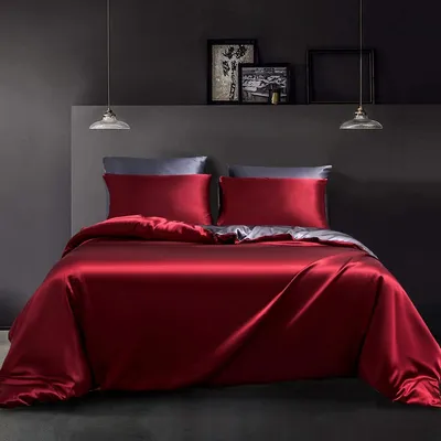 Produktbild von Omgoods – s Satinsatin-Bettwäsche-Set, 155 x 220 cm, mit Reißverschluss