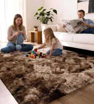 Imagen del producto de Alfombra para sala de estar, 160 x 230 cm, color marrón
