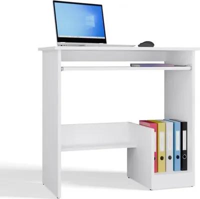 Immagine prodotto di BDW, scrivania per computer rosa, vassoio per tastiera, 80×40×75 cm, ufficio/studio