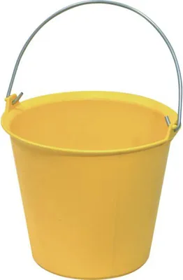Image de Seau jaune en plastique renforcé gradué 13L - TALIAPLAST - 310132