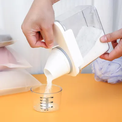 Image de Récipient à lessive avec balance - Écologique et pratique - 1 pièce - Transparent