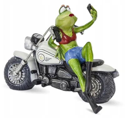 Produktbild von Art-Pol Froschfigur Grün auf Motorrad