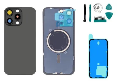 Produktbild von iPhone 15 Pro Backcover Titan Schwarz - Set