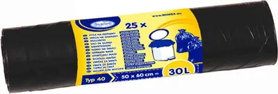 Produktbild von 100x Mülleimerbeutel 30 Liter 50 x 60 cm schwarz extra stark