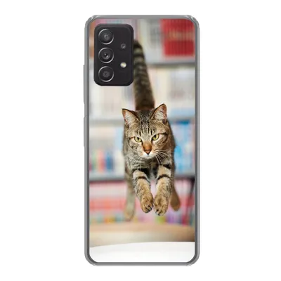 Produktbild von MuchoWow® Handyhülle Schutzhülle Hülle für Samsung Galaxy A53 5G Katze - Frühling - Stuhl Silikon Softcase Handy Hülle - Schutzabdeckung