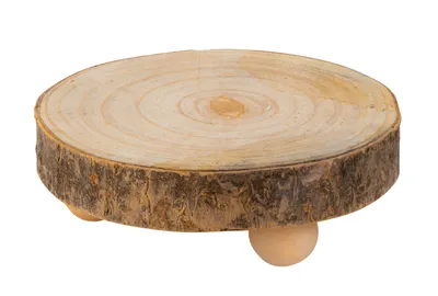 Produktbild von 4er Set Naturholz Baumscheiben 16x5,5 cm Baumstamm Scheiben Holzscheiben Rohlinge mit Rinde