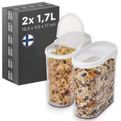 Image de SmartStore, ensemble de 2 boîtes de conservation, sans BPA, 1,7L, récipients de stockage avec couvercle