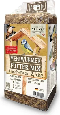 Produktbild von Delicia Mehlwürmer Futtermix 2,5kg Ganzjahresvogelfutter