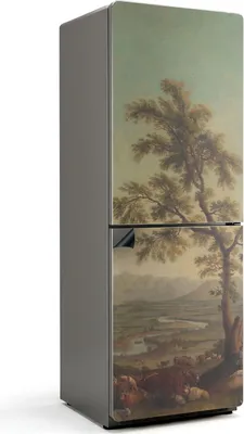 Obrázok produktu pre Krajina so stromom - Magnetický kryt na chladničku - Dekoratívna magnetická fólia do kuchyne - Magnetický dekor na chladničku - Samolepiaca magnetická tabuľa - Magnetická fólia na dvere chladničky - 70x190 cm