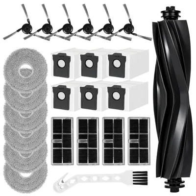Zubehörset für Dreame X40 Ultra: 1 Bürste, 6 Tücher, 6 Beutel, 4 Filter