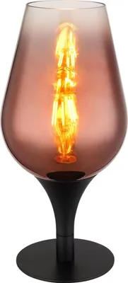 Produktbild von GLOBO 15552T1 LAVUS Tischleuchte Metall schwarz matt, 1x E27