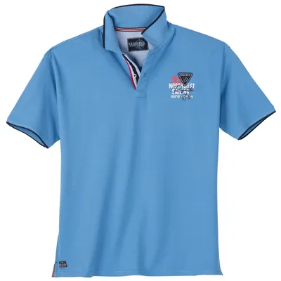 Produktbild von Redfield Übergrößen Poloshirt hellblau maritim