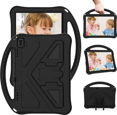 Produktbild von Kinder Hülle für Lenovo Tab E10 10.1" TB-X104F/ Tab 4 10 Plus (TB-X704F/N/L/V)/ Tab 4 10 (TB-X304F/N), Eva Leichte Stoßfeste Faltbarem Ständer, Kids Griff Schutzhülle Schwarz