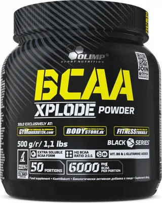 Obrázek produktu pro Olimp Nutrition BCAA Xplode, Prášek, L-glutamin, L-isoleucin, L-leucin, L-valin, Vitamín B6, Mojito, 10 g, free BCAA amino acids (30% L-leucine, 15% L-valine, 15% L-isoleucine), acidity regulators –...