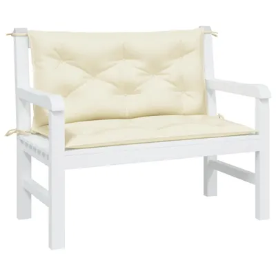 Produktbild von vidaXL Gartenbank-Auflagen 2 Stk. Creme 100x50x7 cm Oxford-Gewebe
