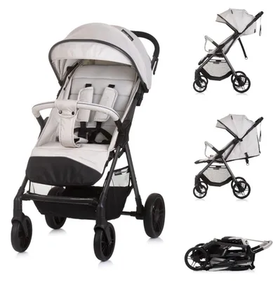Produktbild von Chipolino Kinderwagen Sparkle, Buggy, faltbar, Gurt am Griff, verstellbar beige-weiß