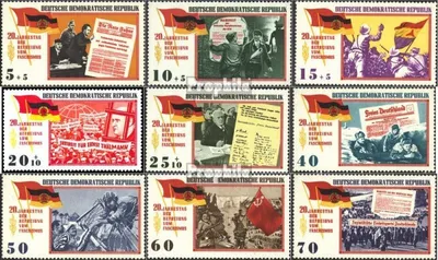 Produktbild von Briefmarken DDR 1965 Mi 1102-1110 (kompl.Ausgabe) postfrisch 20.Jahrestag der Befreiung vom Faschismus