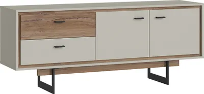 Produktbild von Modernes Sideboard in Flagstaff Eiche Nb. und grau RAMVIK-129, B/H/T ca. 189/84/40 cm