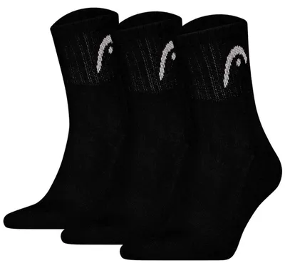 Produktbild von HEAD Uni Socken, 3er Pack - All Sports Training Short Crew, Sportsocken, Logo, einfarbig Schwarz 39-42