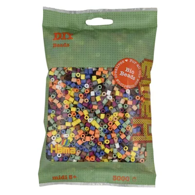 Image de Perles de fer Hama Midi- Mélange de couleurs (197), 3000pcs.