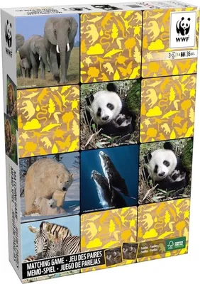 Produktbild von WWF Memo-Spiel "Familien" 36 Teile Pinguine Gorillas Eisbären Tierfamilien