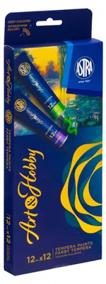 Obrázek produktu pro Temperové barvy, 12 barev, x ml, Art&Hobby Astra