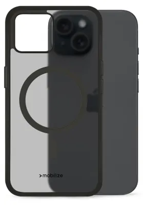 Produktbild von Mobilize Hybrid iPhone 15 MagSafe Hülle Hardcase Backcover Stoßfest - Schwarz