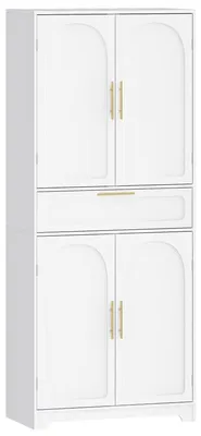 Immagine prodotto di Mobile da cucina - Armadio alto - Credenza - Comò - Mobile contenitore - 4 ante - 1 cassetto grande - Ripiani regolabili