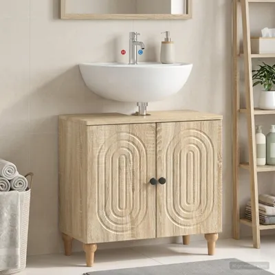 Obrázok produktu pre Maison Exclusive – Skrinka pod umývadlo ALKMAAR, Imitácia dub Sonoma, 59,5 x 31,5 x 59 cm