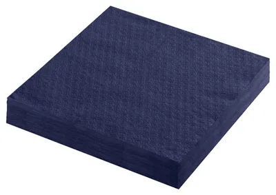Produktbild von 200x Servietten Prägeservietten 1-lagig 33 x 33 cm dunkelblau