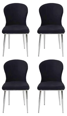 Produktbild von Gruppe Set 4x Sessel Stuhl Design Stoff Polster Stühle Esszimmer Textil