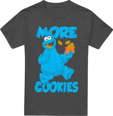 Produktbild von Sesame Street - "More Cookies" T-Shirt für Herren/Damen Uni, meliert TV27987 (M) (Holzkohle)