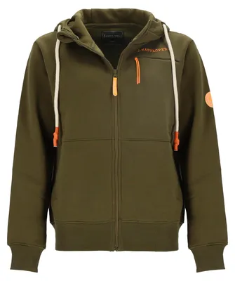 Produktbild von Wattlöper Damen Sweatjacke mit Kapuze - Unifarbene Kapuzenjacke mit Taschen in Oliv Größe M