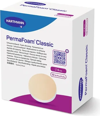 Productafbeelding van Hartmann PermaFoam Classic wondverband, rond, 6 cm | Verpakking (10 stuks)